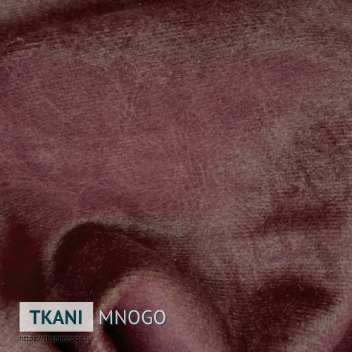 Фото ткани велюра “LK-09” (узор бордовый)