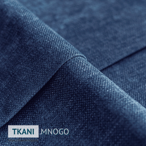 Фото обивки велюра “21” (однотонный синий)