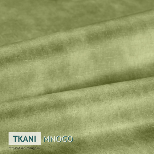 Фото ткани велюра “009” (однотонный зеленый)