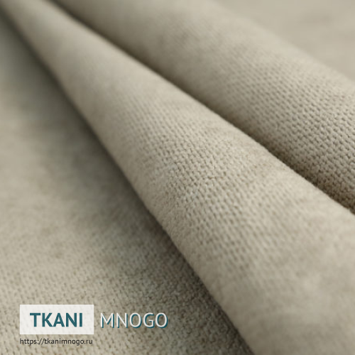 Фото фактуры велюра “12” (однотонный бежевый)