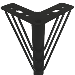 Опора угловая М019 Н150 черная (ножка для мебели)
 - Ножки хромированные